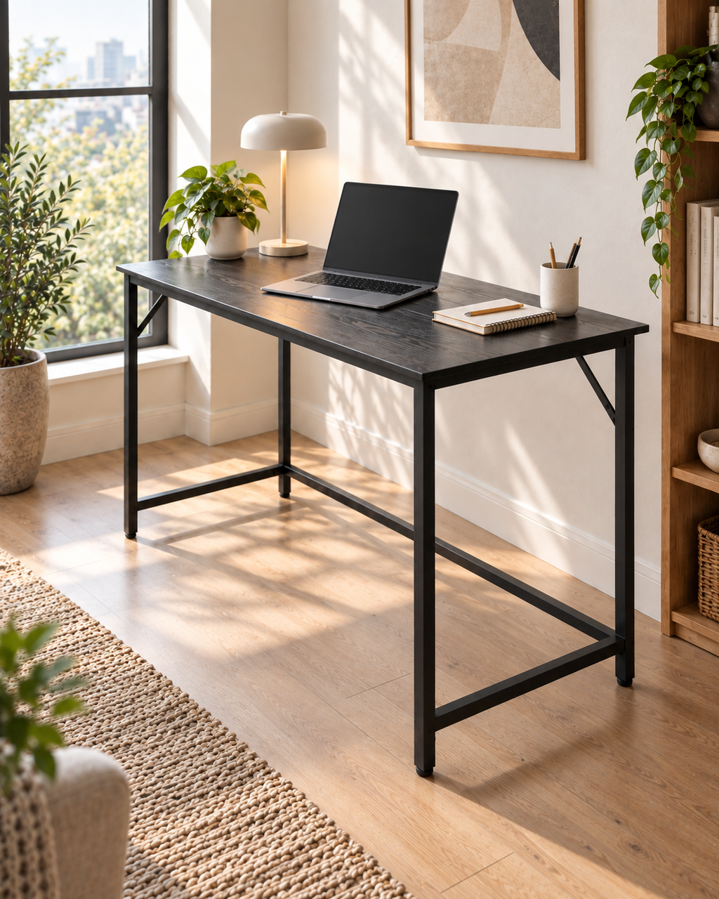 Bureau au design industriel – 120 × 60 cm