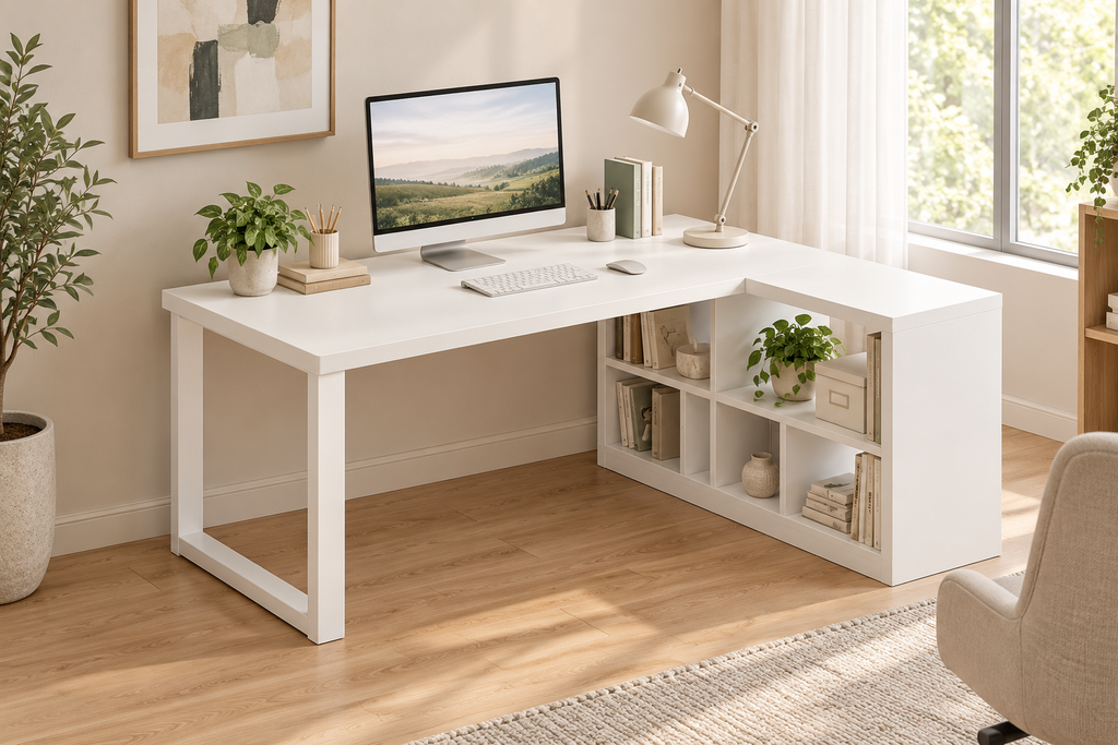 Bureau Informatique 100 × 80 × 75 cm avec Rangements