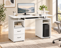 Bureau Informatique avec Rangements et Tiroir – 120 cm