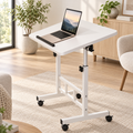 Table Ordinateur Portable Réglable à Roulettes 60 × 40 cm