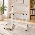 Bureau Assis-Debout Réglable à Roulettes – 82 × 60 cm