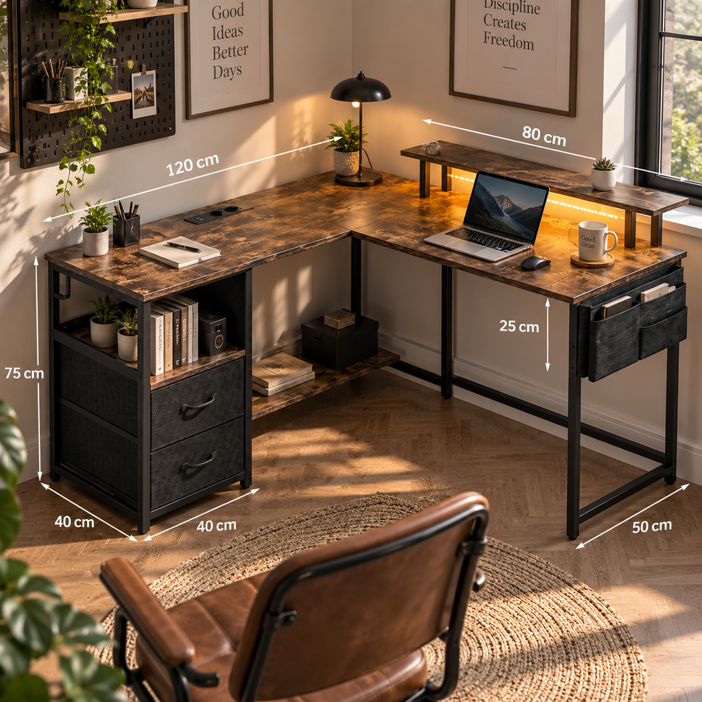 Bureau d'angle 120X75cm