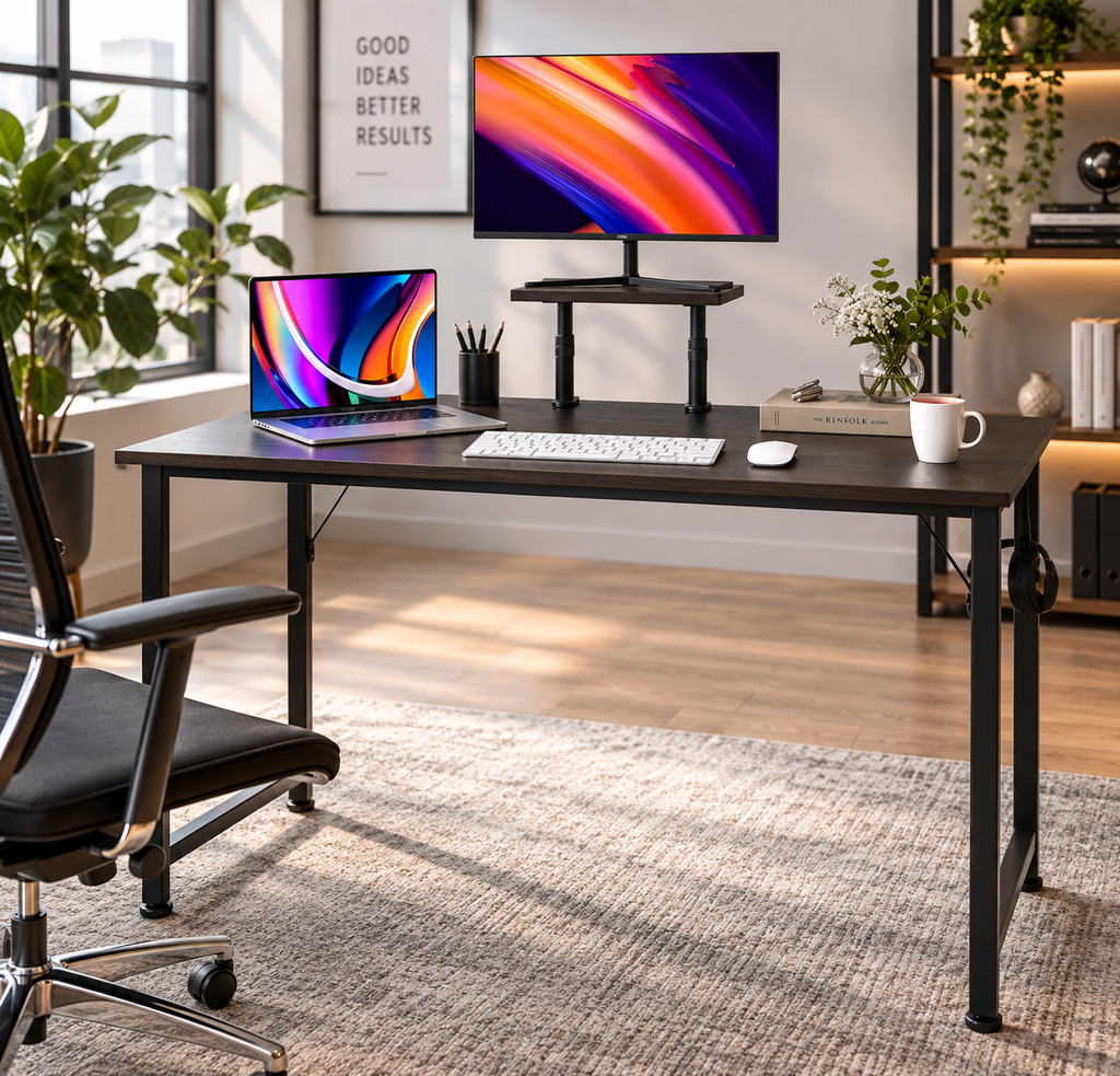 Bureau de travail 80x40x75cm Noir