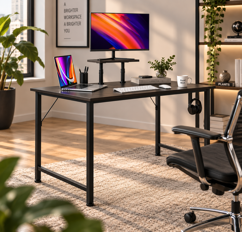 Bureau de travail 80x40x75cm Noir