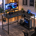 Bureau gaming réversible 114,5 x 82 cm Noir