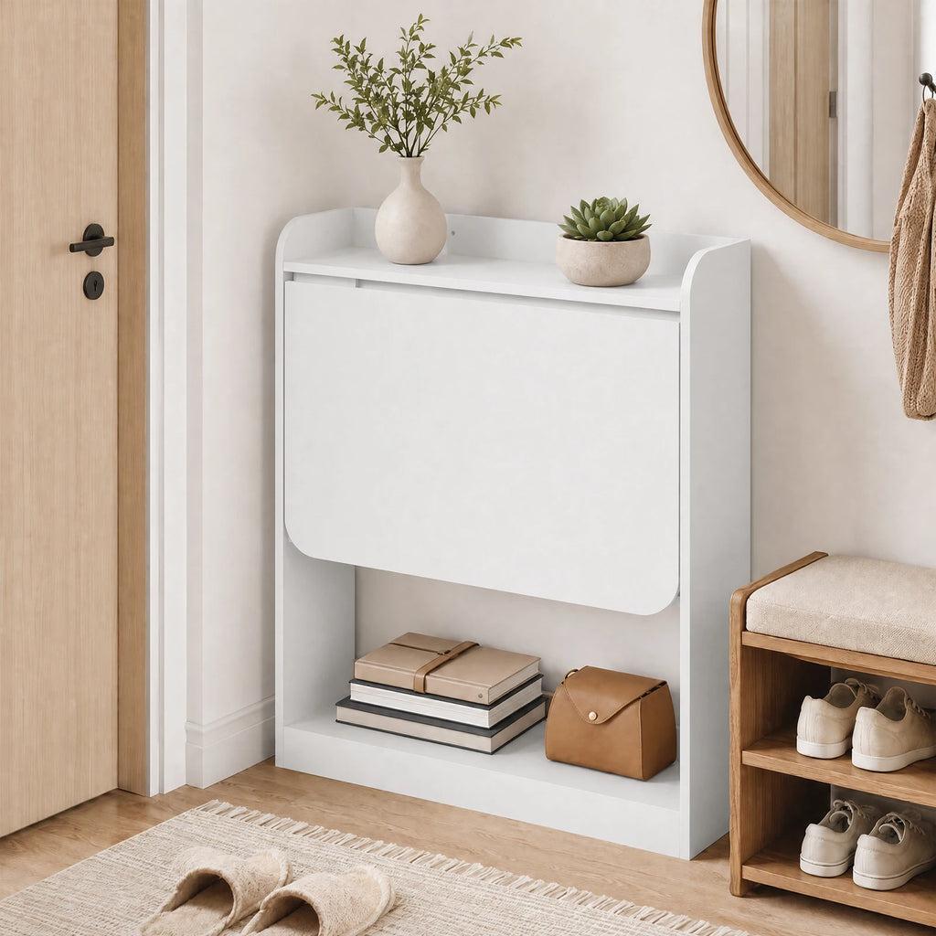Bureau Mural Pliable Multifonction avec Rangements